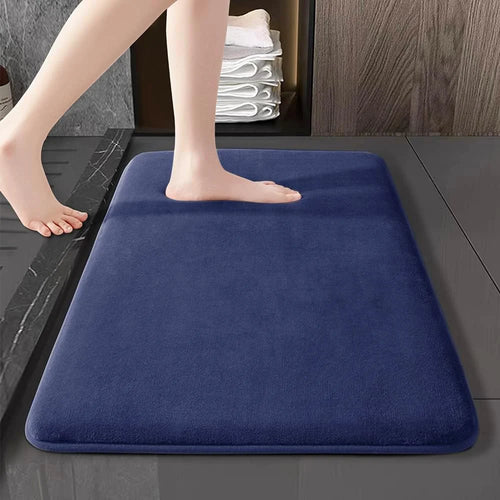 Absorbent Floor Mat Non Slip Bath Mat Anti Slip Coral Velvet Bathroom