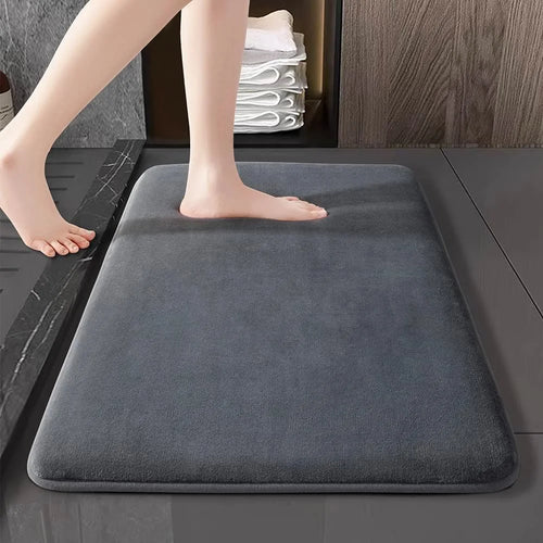 Absorbent Floor Mat Non Slip Bath Mat Anti Slip Coral Velvet Bathroom