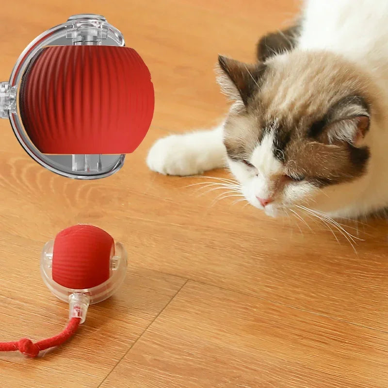 Smart Cat Toys Automatic Rolling Ball Fake Tail Rechargeable Electric