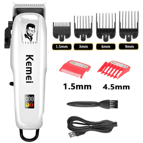 Kemei Professional Hair Clipper Rechargeable Hair Trimmer For Men