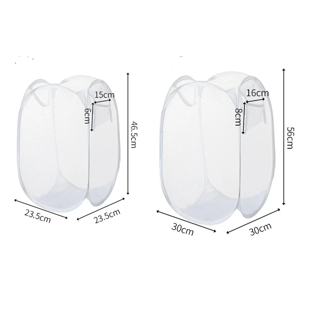 Dirty Clothes Basket Skeleton Ventilated Foldable Easy Storage