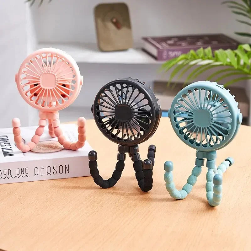 1 PCS Multi-functional Stroller Handheld Mini Fan Portable USB