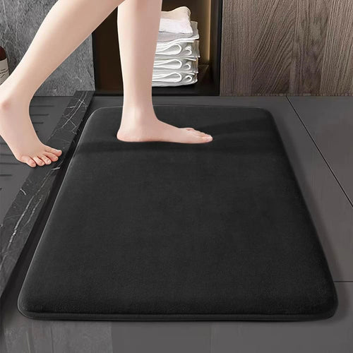 Absorbent Floor Mat Non Slip Bath Mat Anti Slip Coral Velvet Bathroom
