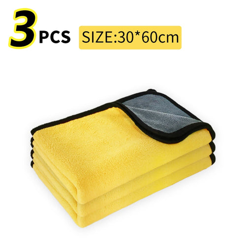 3/5/10Pcs Car Wash Microfiber Towel 30x30/60CM Car Cleaning Drying