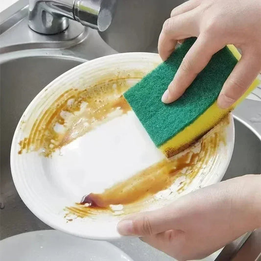 1-60PCS Kitchen Sponges Dual-Sided Scrub Pads Super Absorbent Dish