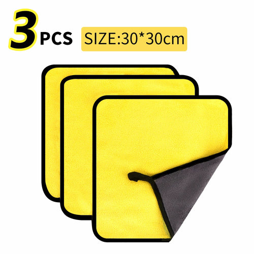 3/5/10Pcs Car Wash Microfiber Towel 30x30/60CM Car Cleaning Drying