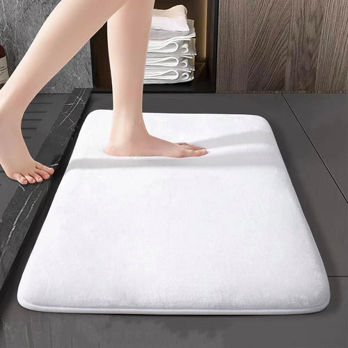 Absorbent Floor Mat Non Slip Bath Mat Anti Slip Coral Velvet Bathroom