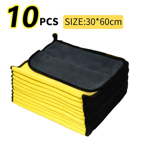 3/5/10Pcs Car Wash Microfiber Towel 30x30/60CM Car Cleaning Drying