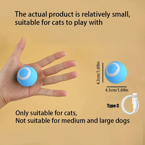 Smart Cat Toys Automatic Rolling Ball Fake Tail Rechargeable Electric