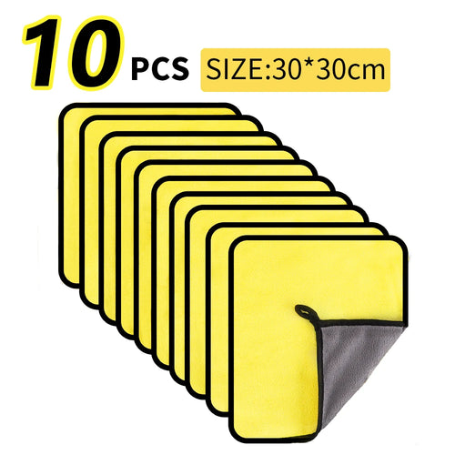 3/5/10Pcs Car Wash Microfiber Towel 30x30/60CM Car Cleaning Drying