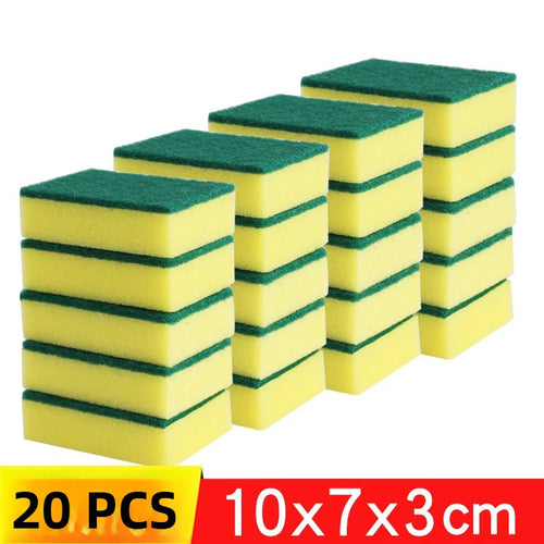 1-60PCS Kitchen Sponges Dual-Sided Scrub Pads Super Absorbent Dish