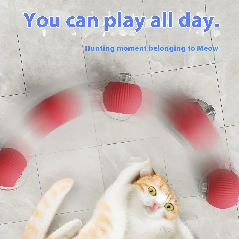 Smart Cat Toys Automatic Rolling Ball Fake Tail Rechargeable Electric