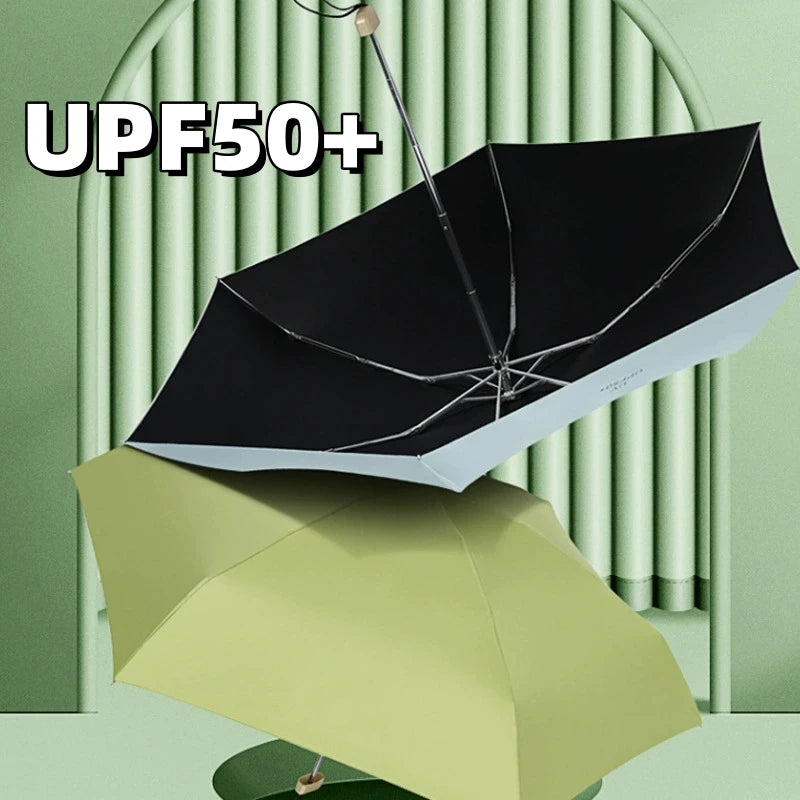 UPF50+ Umbrella Mini Pocket Sun Shade Umbrella Portable Vinyl Folding