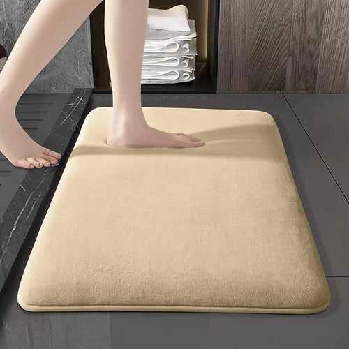 Absorbent Floor Mat Non Slip Bath Mat Anti Slip Coral Velvet Bathroom
