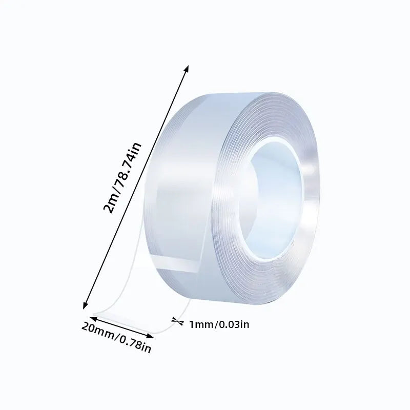 Nano Double Sided Tape Transparent Waterproof Strong Tape Reusable